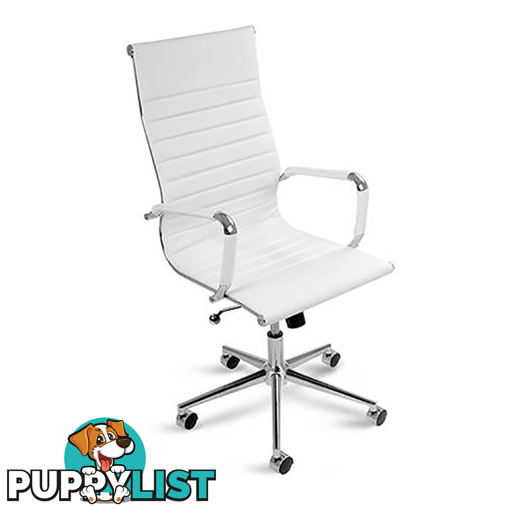 Eames Replica PU Leather High Back Executive Computer Office Chair White