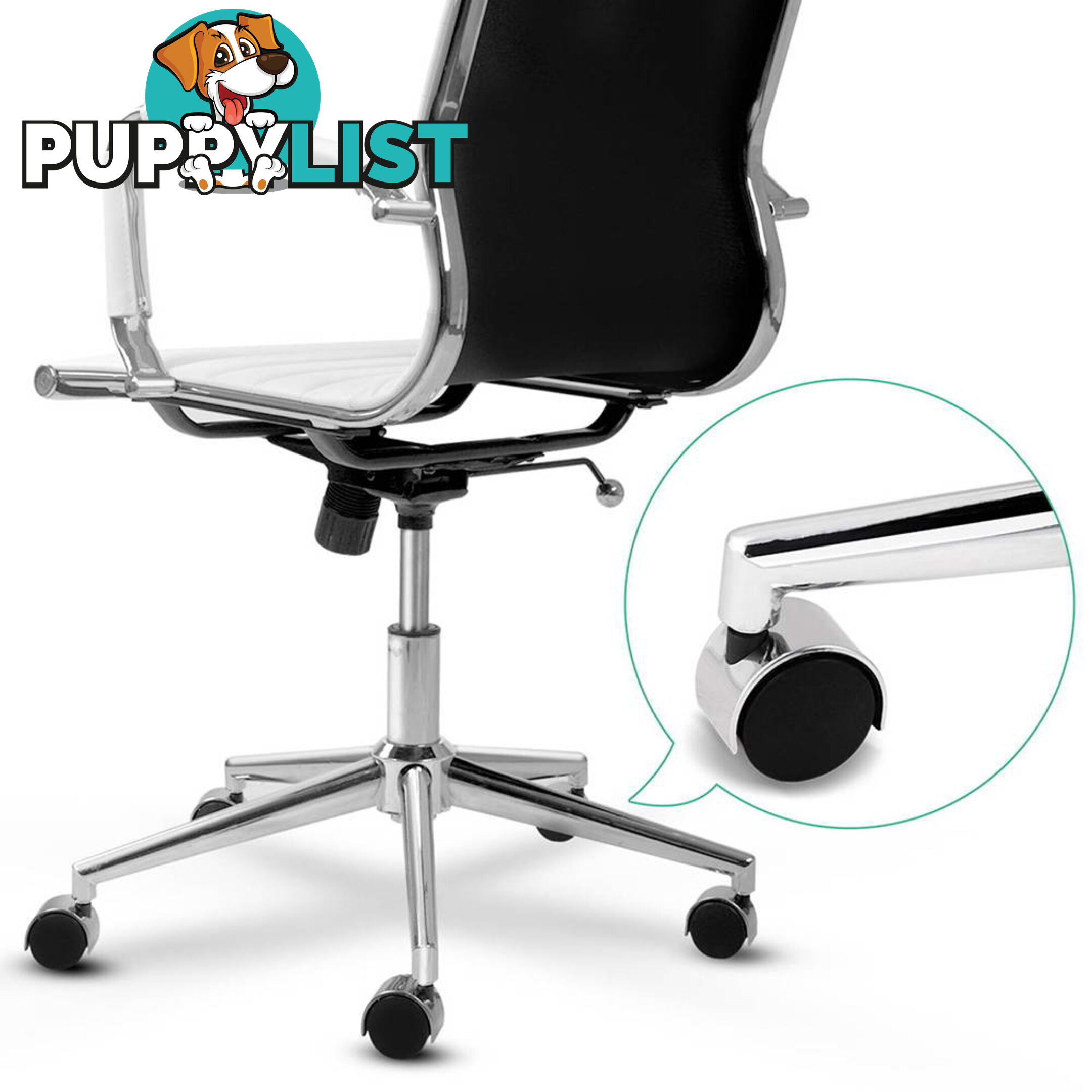 Eames Replica PU Leather High Back Executive Computer Office Chair White