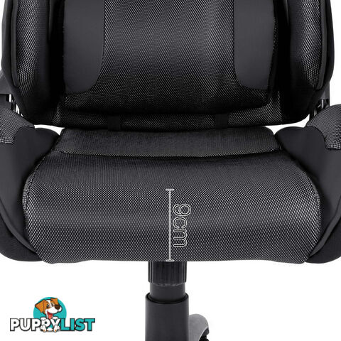 PU Leather & Mesh Reclining Office Desk Gaming Executive Chair - Black