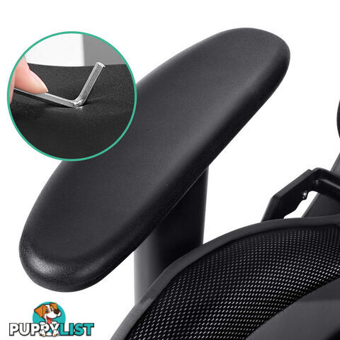 PU Leather & Mesh Reclining Office Desk Gaming Executive Chair - Black