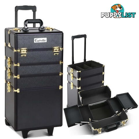 7 in 1 Make Up Cosmetic Beauty Case _ÑÐ Black & Gold