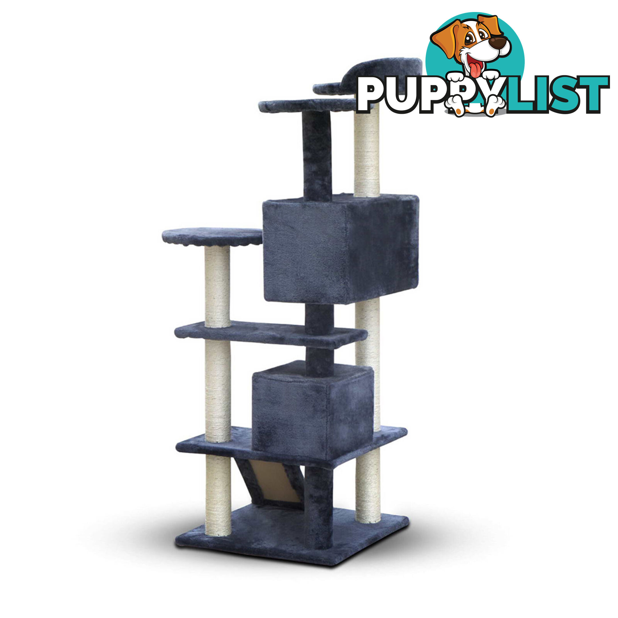 Cat Scratching Post  Tree House Condo 134cm Grey