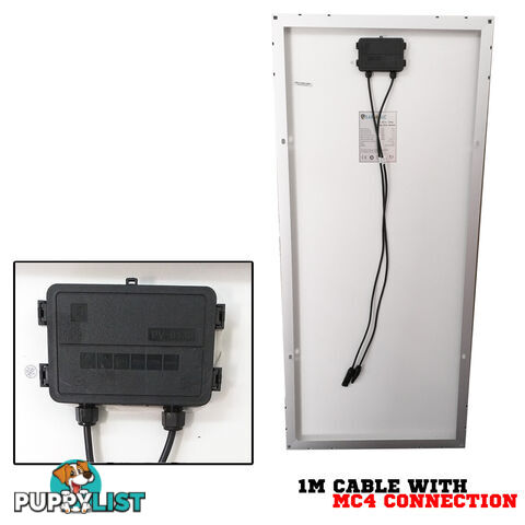 12V 130W Solar Panel Home Generator Camping Power Mono Charging Kit Battery PWM