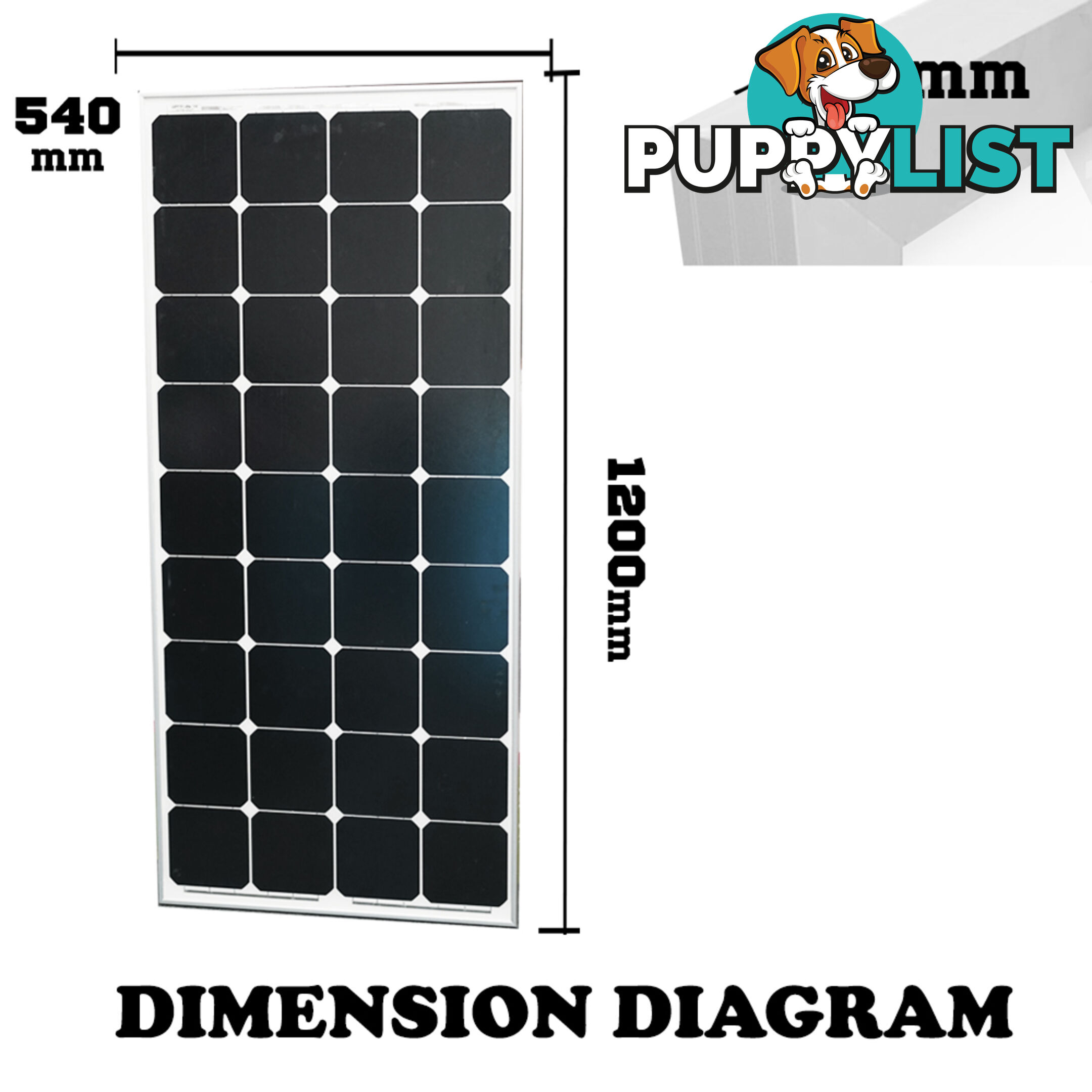 12V 130W Solar Panel Home Generator Camping Power Mono Charging Kit Battery PWM