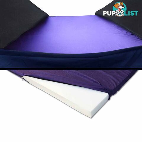 Double Camping Canvas Swag with Mattress and Air Pillow - Blue