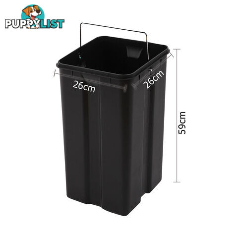 Stainless Steel Pedal  2 Compartments  Rubbish Bin 60L