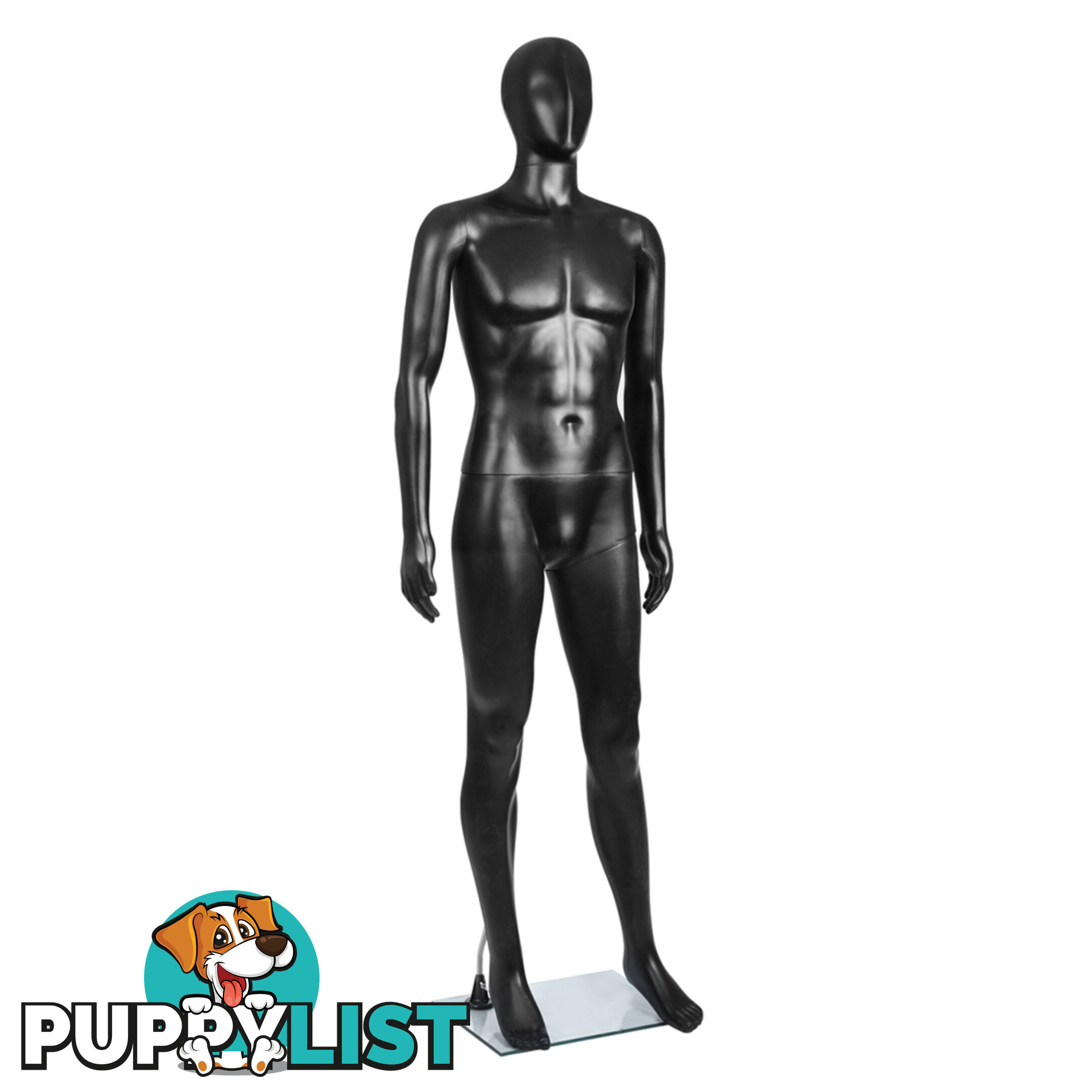 Full Body Male Mannequin Cloth Display Tailor Dressmaker Black 186cm