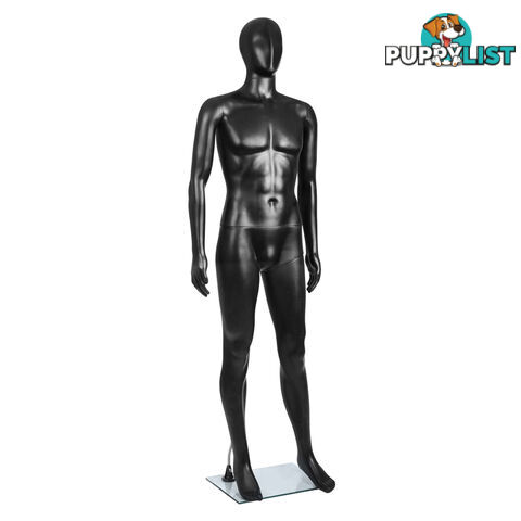 Full Body Male Mannequin Cloth Display Tailor Dressmaker Black 186cm