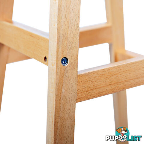 Set of 2 PVC Leather Bar Stool White