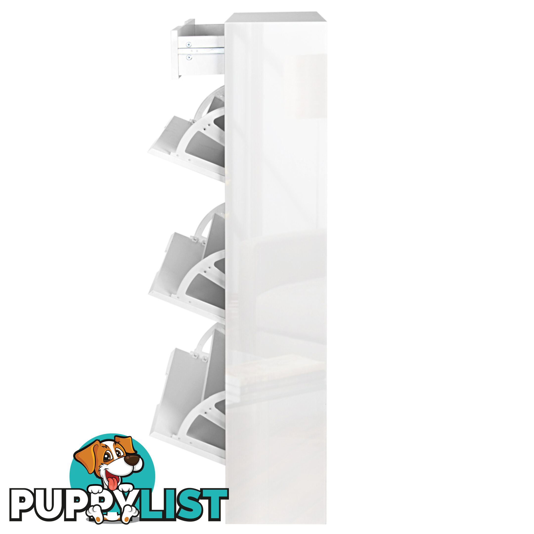 High Gloss Shoe Cabinet Rack White