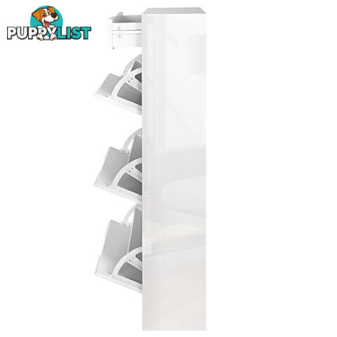 High Gloss Shoe Cabinet Rack White