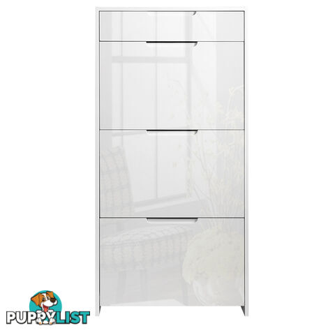 High Gloss Shoe Cabinet Rack White