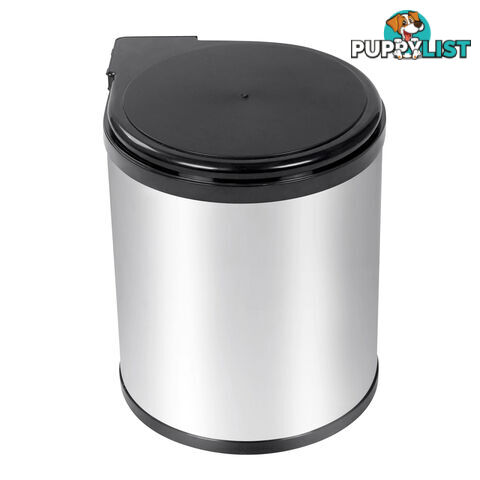 Auto Swing Out Lid Stainless Steel Bin 14L