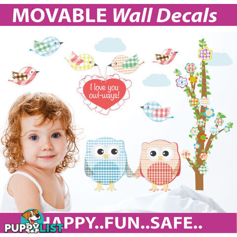 Love Owl-ways Tree Wall Stickers - Totally Movable