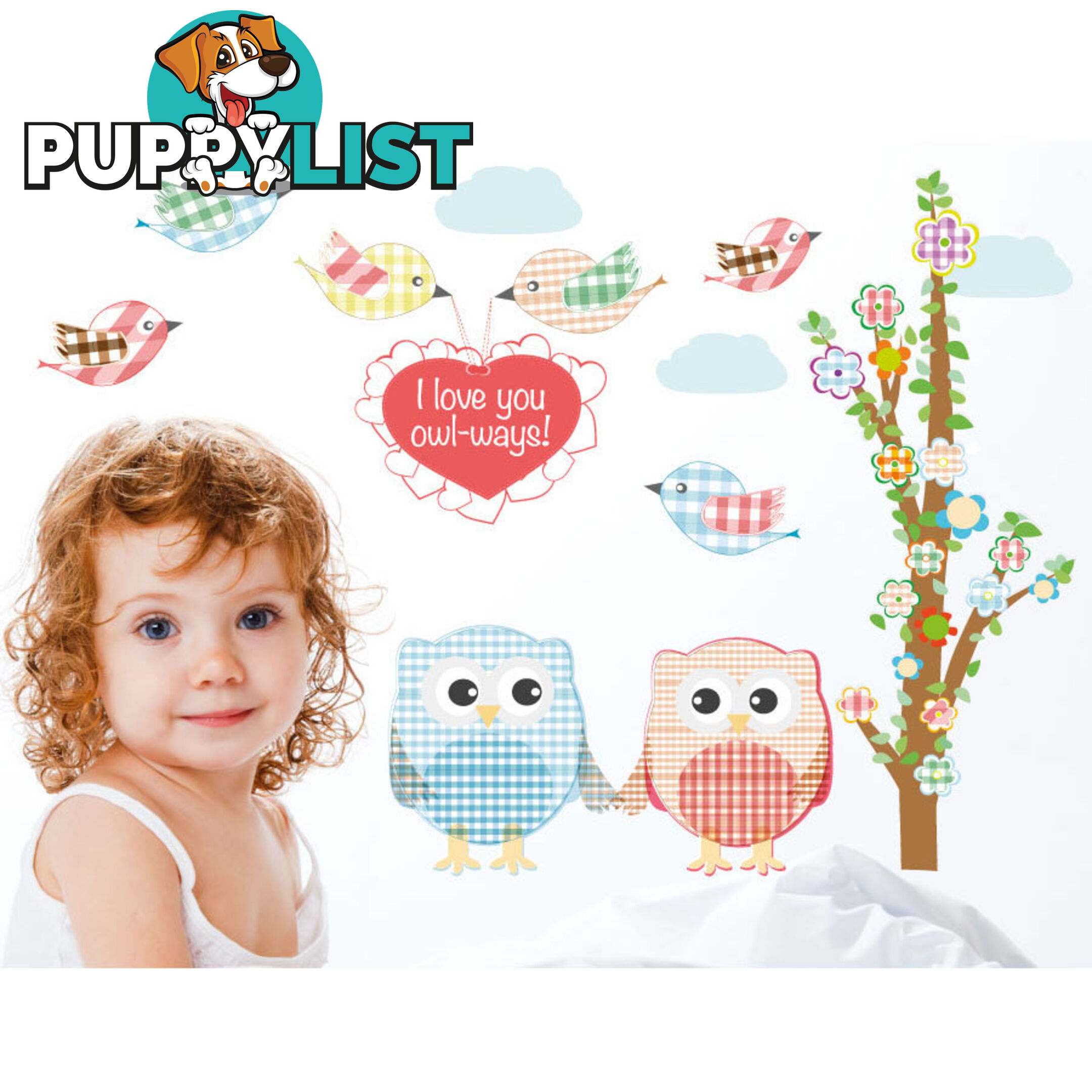 Love Owl-ways Tree Wall Stickers - Totally Movable