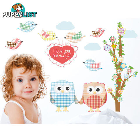 Love Owl-ways Tree Wall Stickers - Totally Movable