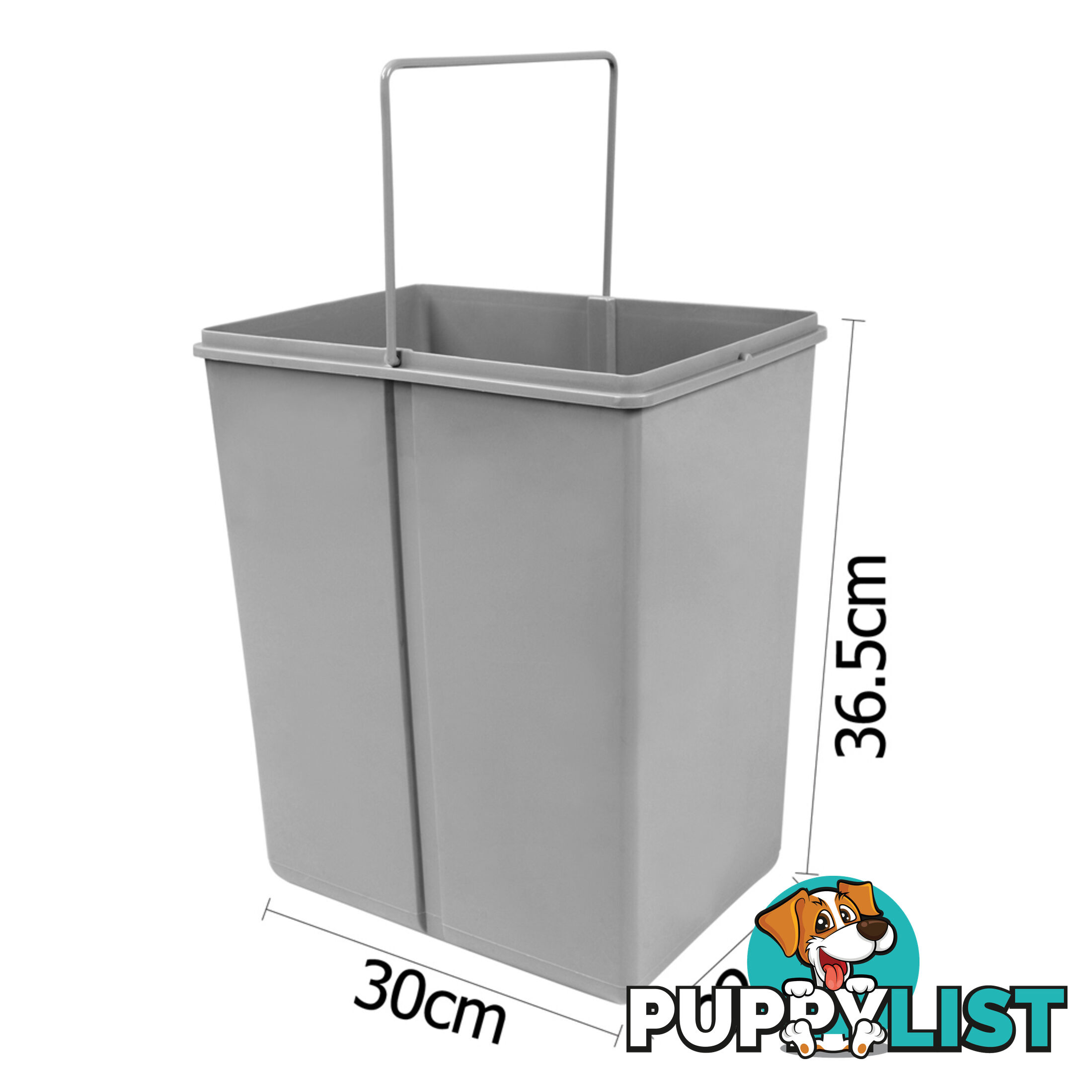 Duel Side Pull Out Rubbish Waste Basket 2 x 20L