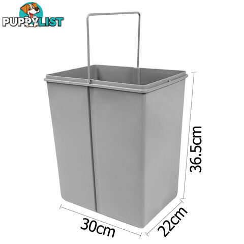 Duel Side Pull Out Rubbish Waste Basket 2 x 20L