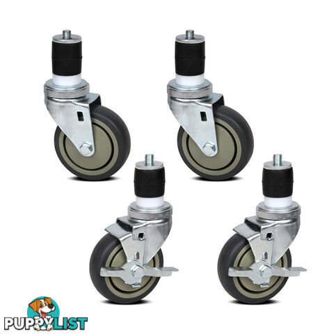 Set of 4 Stainless Steel Castor Wheels