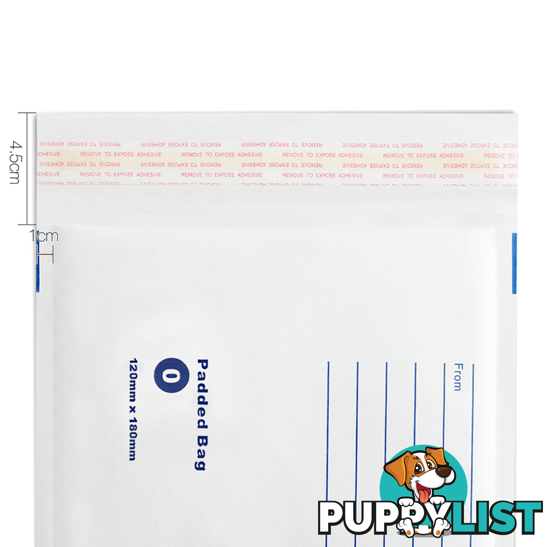 Set of 100 Bubble Padded Mailer Bag - 120mm x 180mm