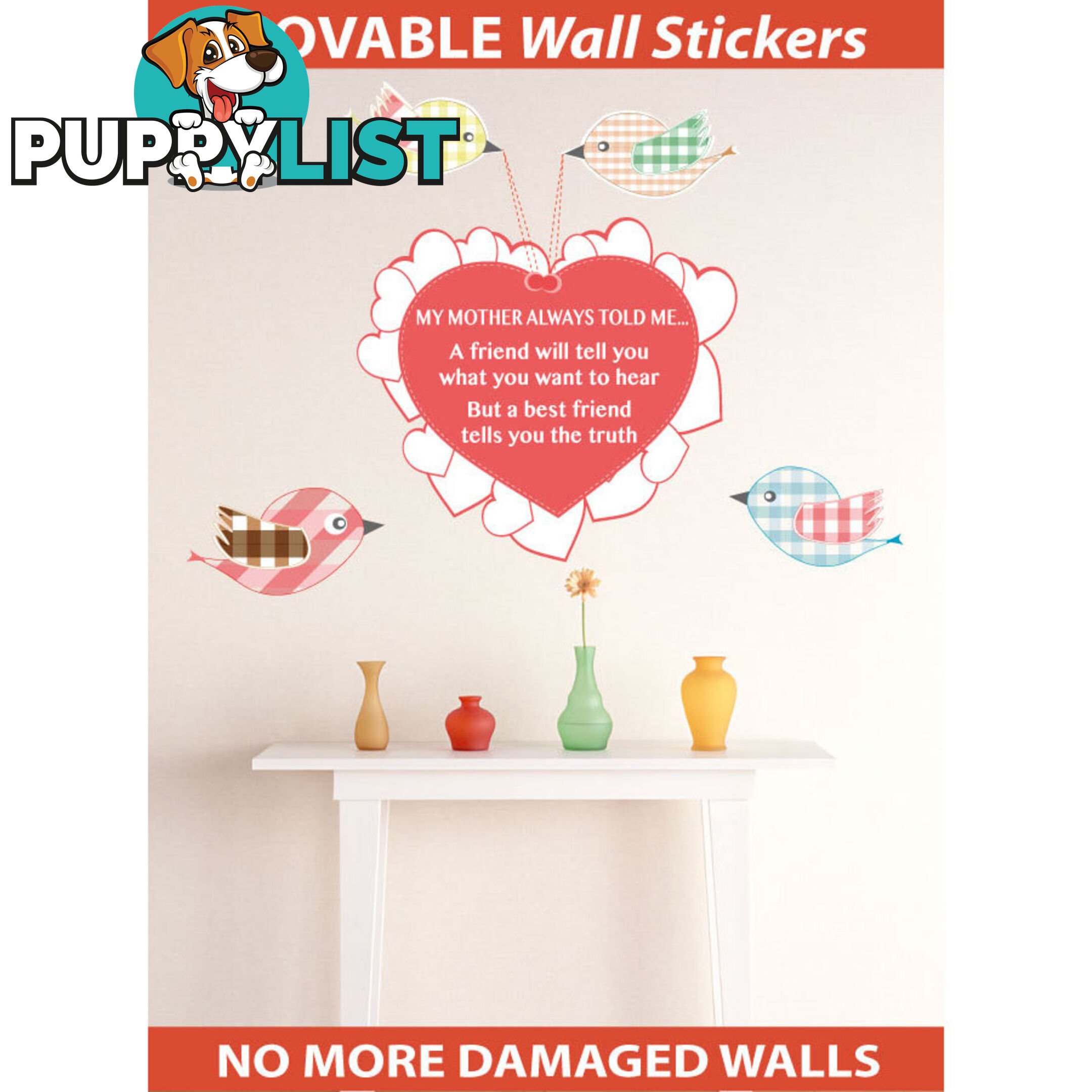 Large Size My Mother Told Me Wall Sticker Quotes - Totally Movable