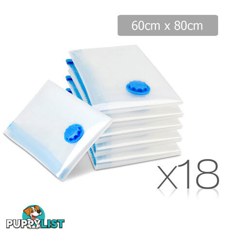 Set of 18 Vacuum Storage Bags 60 x 80cm