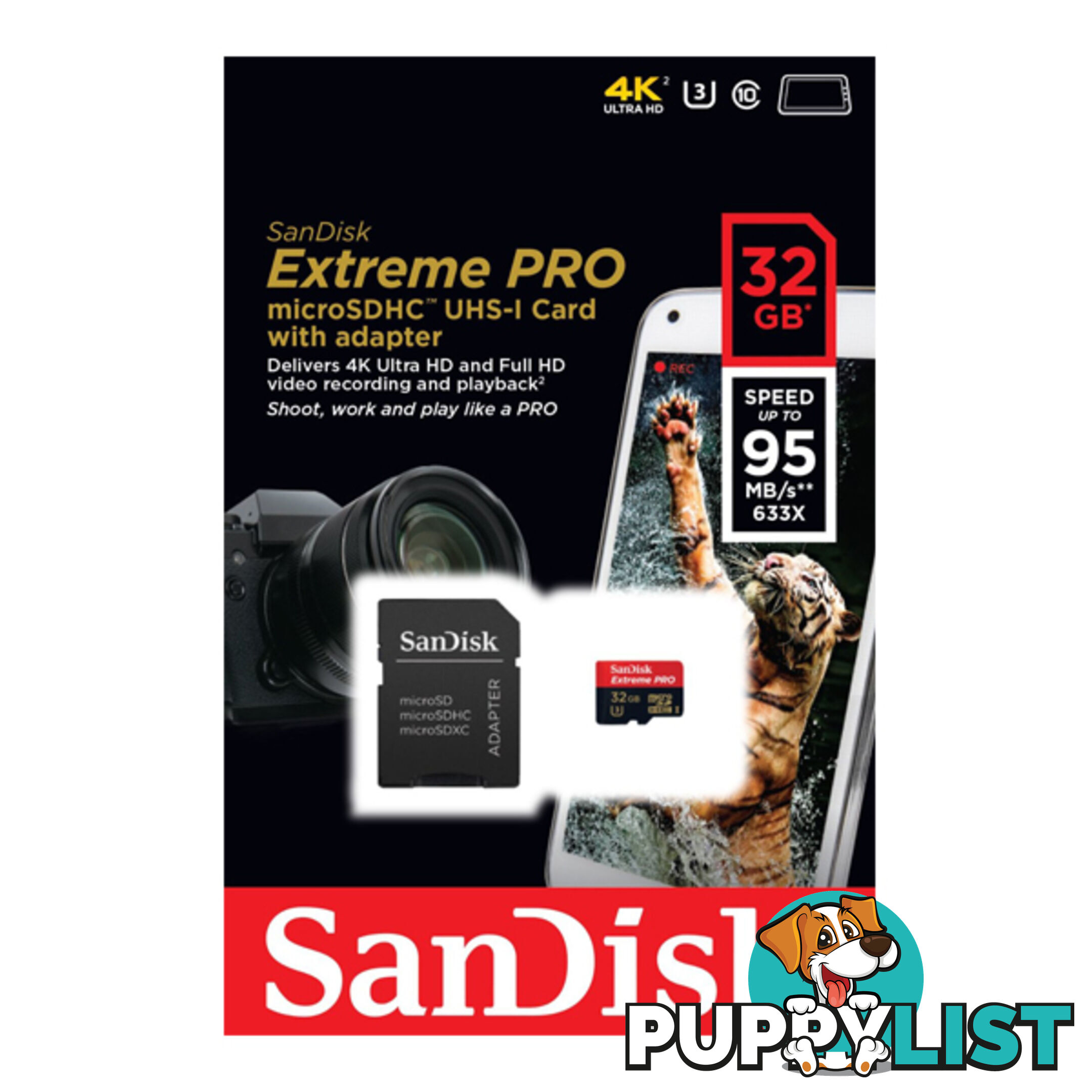 Sandisk 32GB Memory Card Extreme Pro MicroSDHC UHS-I CLASS 10 95mb/S