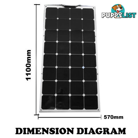 100W 12V FLEXIBLE SOLAR PANEL KIT GENERATOR CARAVAN CAMPING POWER MONO CHARGING