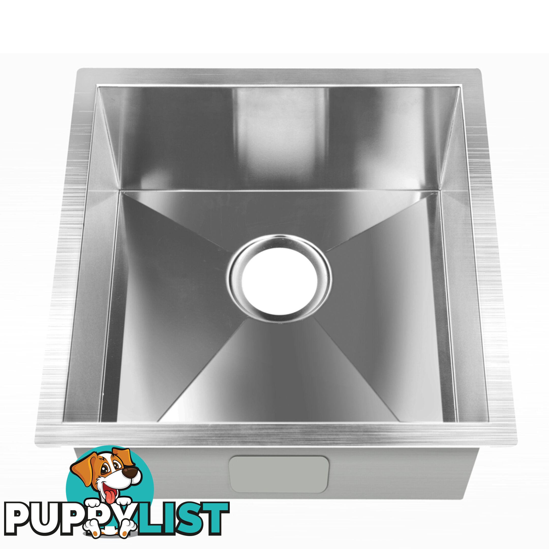 Stainless Steel Kitchen/Laundry Sink w/ Strainer Waste 510 x 450 mm