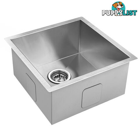 Stainless Steel Kitchen/Laundry Sink w/ Strainer Waste 510 x 450 mm