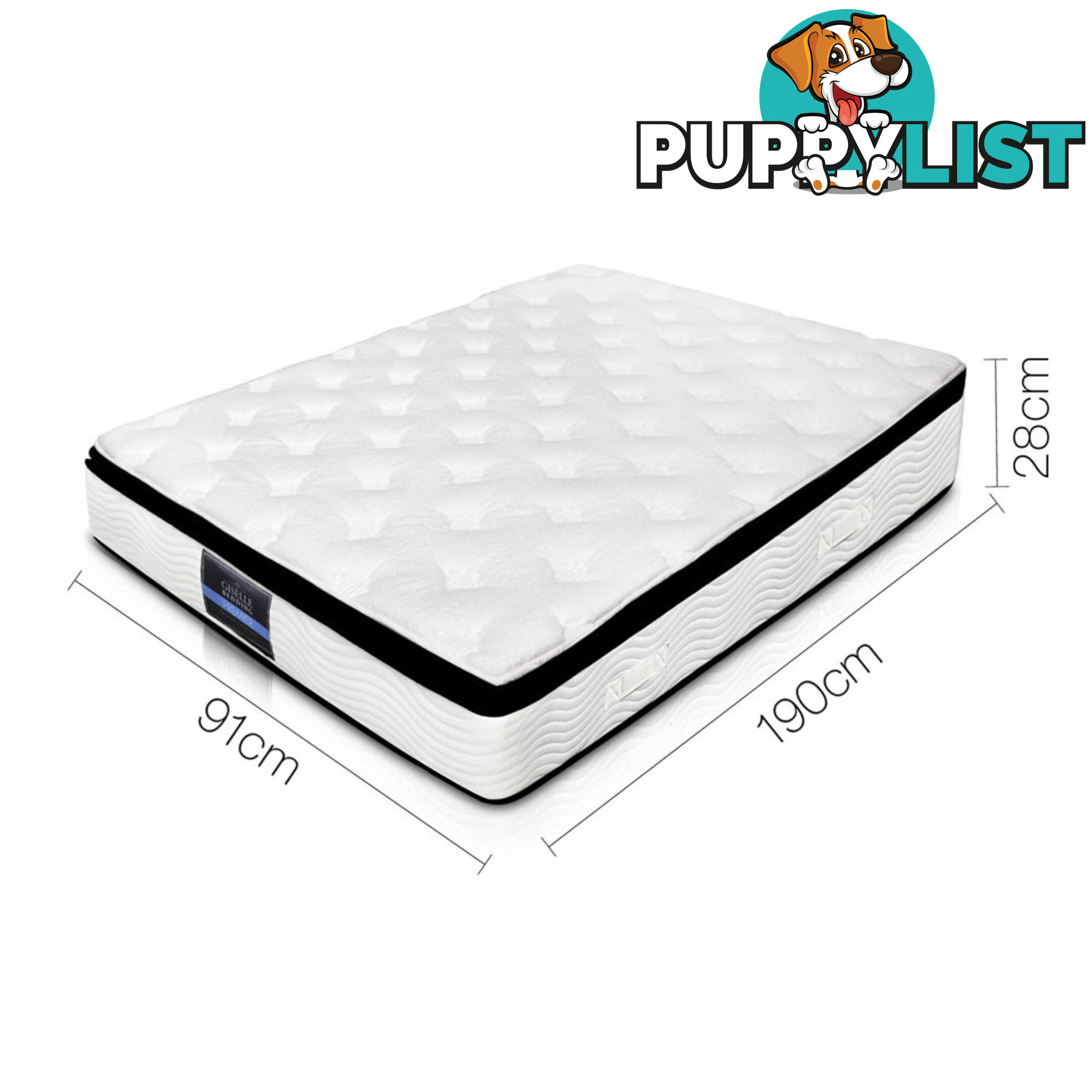 Latex Pillow Top Pocket Spring Mattress Single