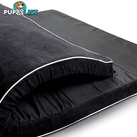 Pet Dog Anti Skid Sleep Memory Foam Mattress Bed Small Black