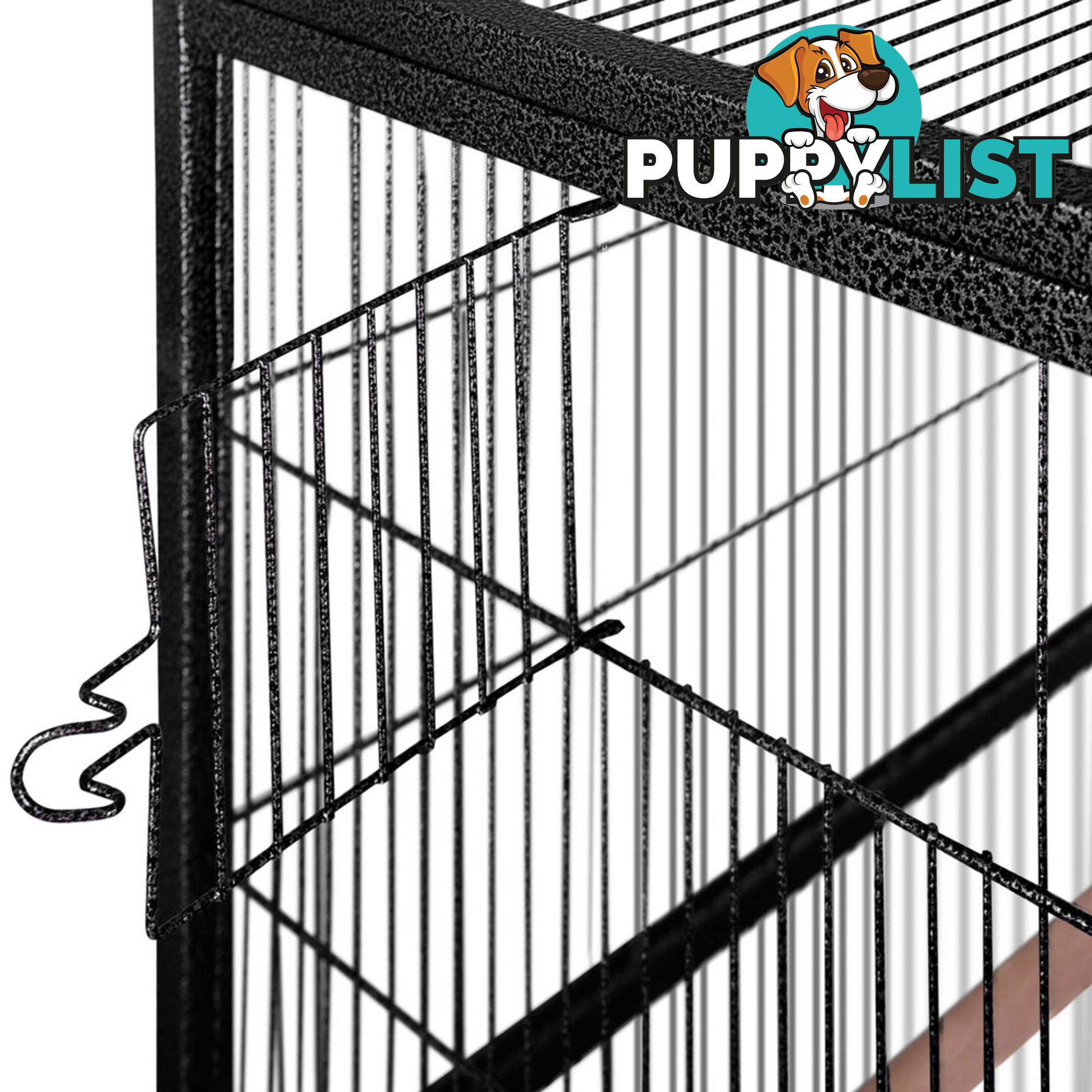 Pet Parrot Aviary Bird Cage w/ Wheels Stand 160cm Black