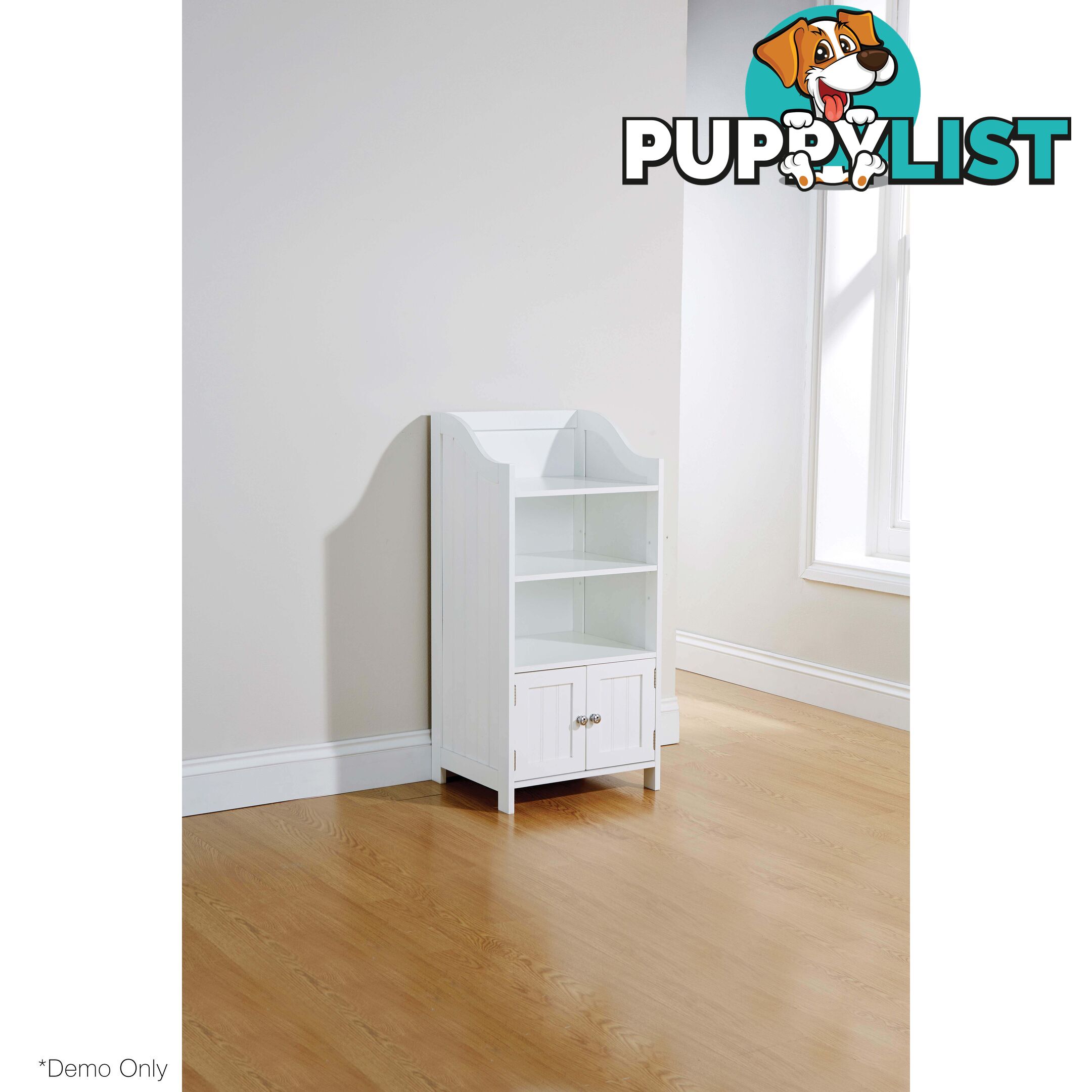 Grace 2 Door Deluxe Cupboard in WHITE