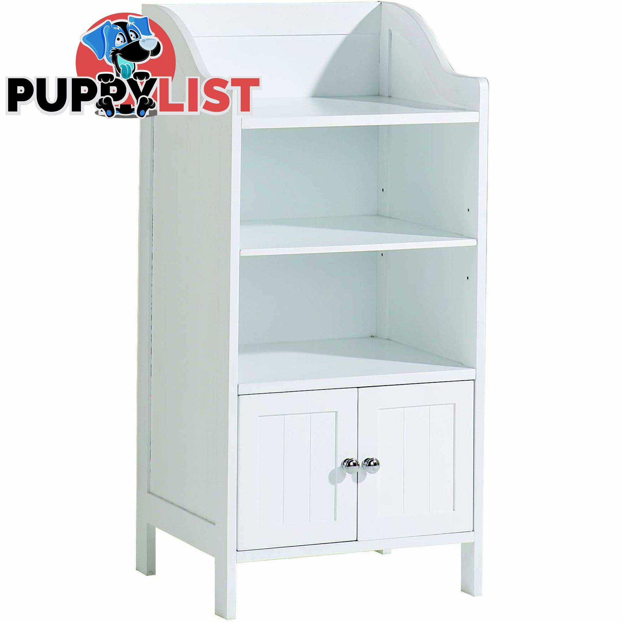 Grace 2 Door Deluxe Cupboard in WHITE