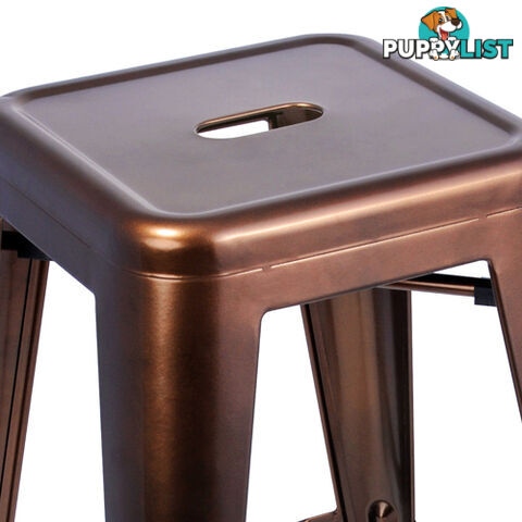 Set of 2 Steel Kitchen Bar Stool 76cm Bronze