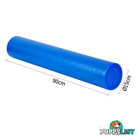 Yoga Gym Pilates EPE Stick Foam Roller Blue 90 x 15cm