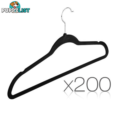 Set of 200 Velvet Coat Hangers