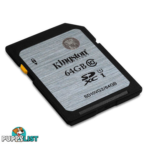 KINGSTON 64GB SDXC Class10 UHS-I 80MB/s Read Flash Card  Retail   (SD10VG2/64GBFR)