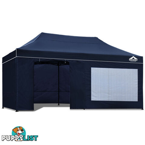 3x6 Pop Up Gazebo Hut with Sandbags Navy