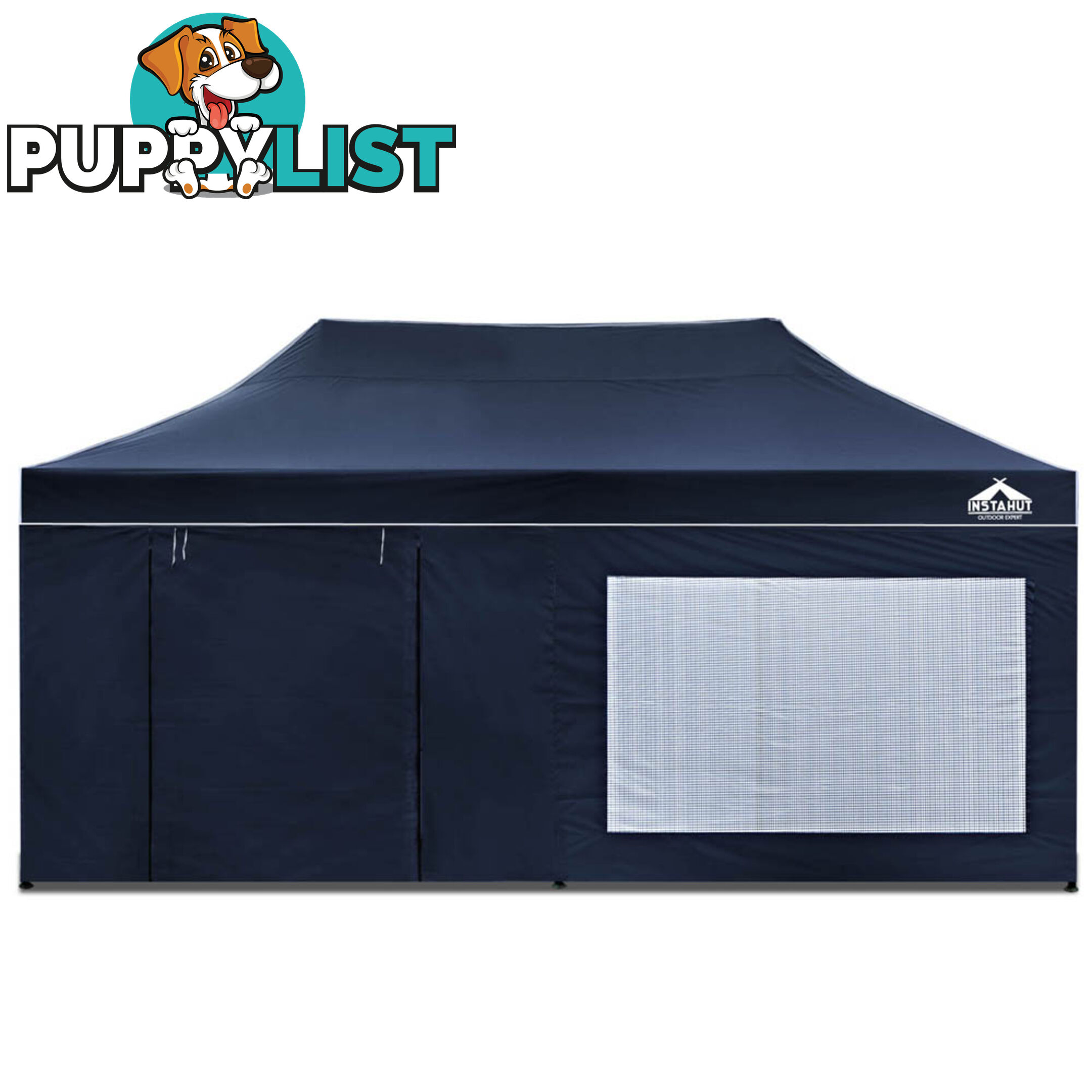 3x6 Pop Up Gazebo Hut with Sandbags Navy