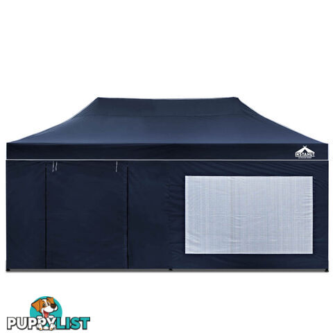 3x6 Pop Up Gazebo Hut with Sandbags Navy