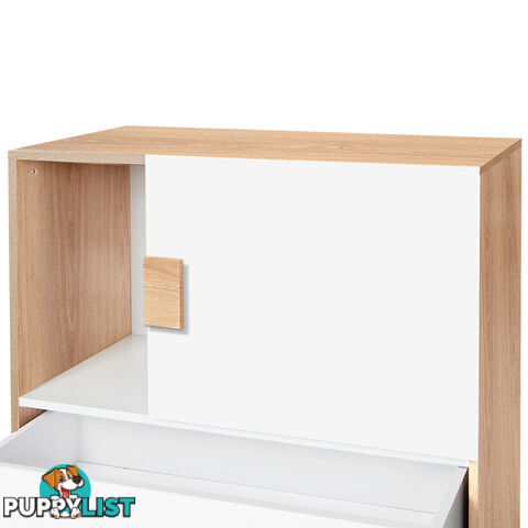 Buffet Sideboard Storage Table Cabinet w/ 2 Drawer White