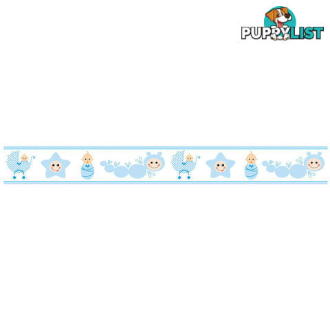 Blue Baby Caterpillar Wall Border Stickers - Totally Movable