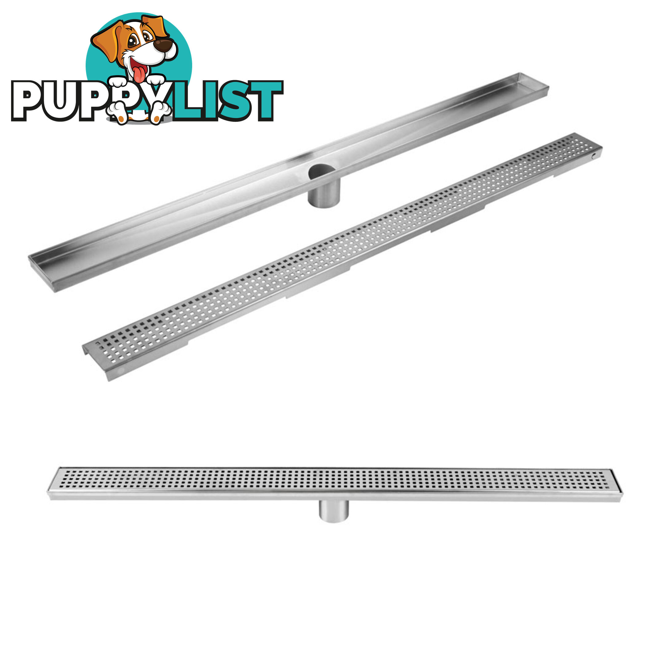 Square Stainless Steel Shower Grate Drain Floor Bathroom 900mm