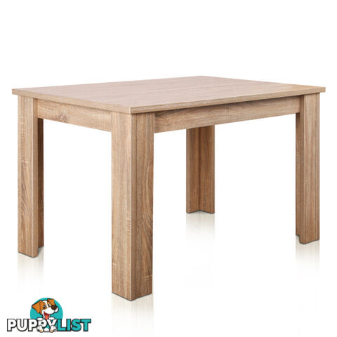 Rectangular 4 Seater Dining Table Natural Wood