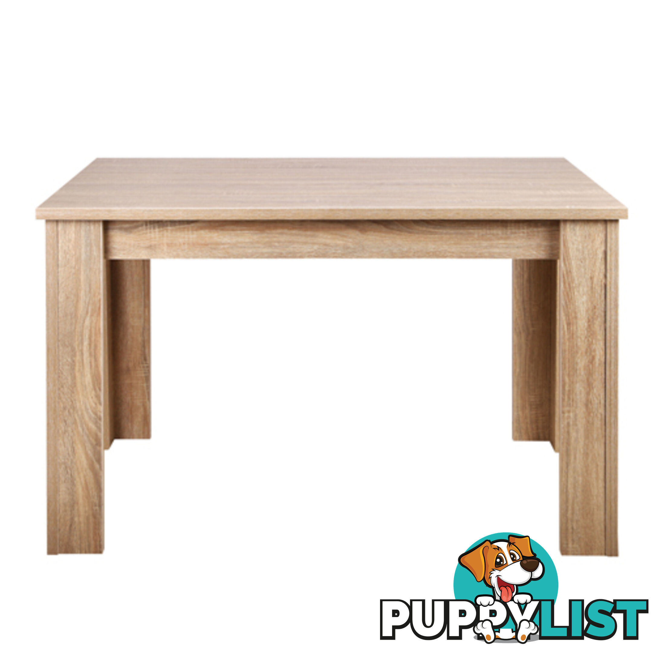 Rectangular 4 Seater Dining Table Natural Wood