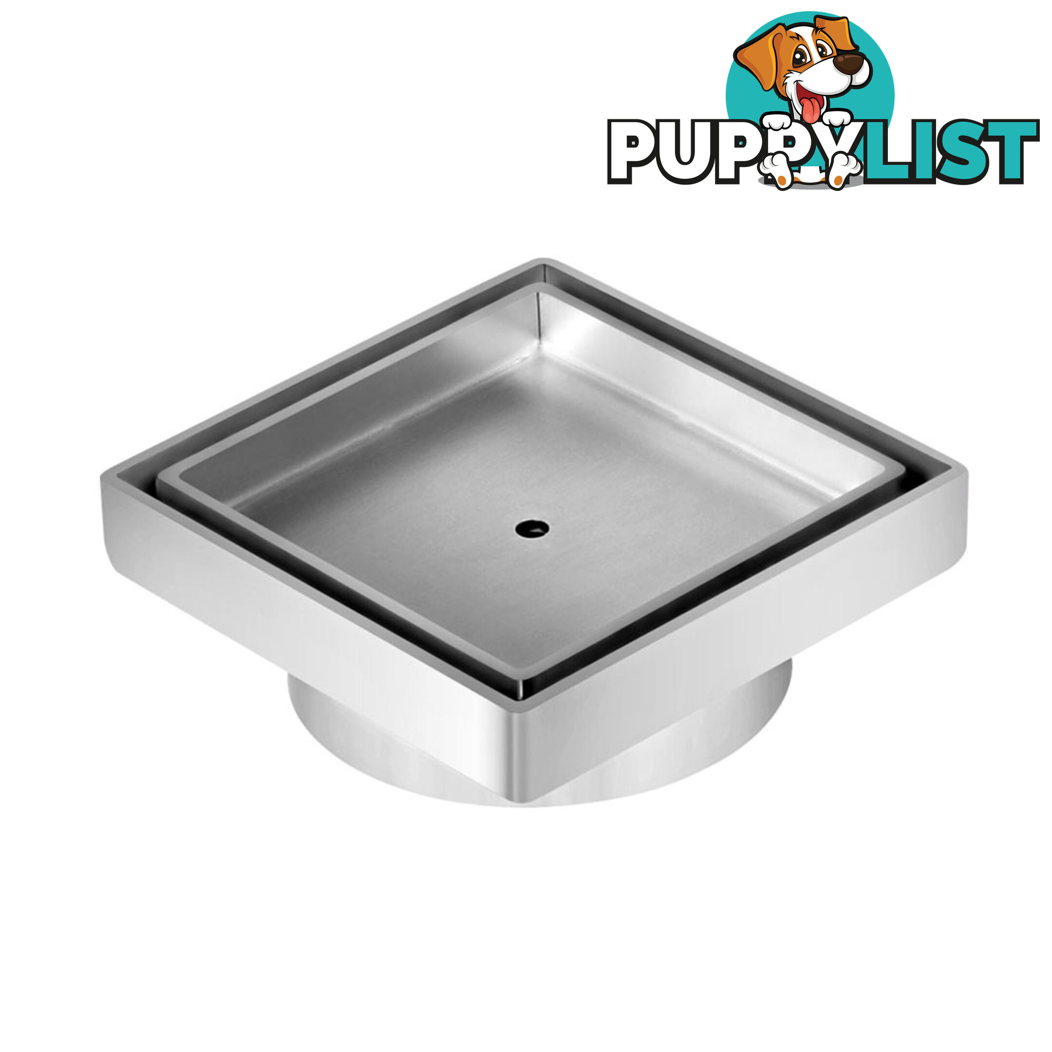 Square Stainless Steel Shower Grate Drain Floor Bathroom 95mm Depth