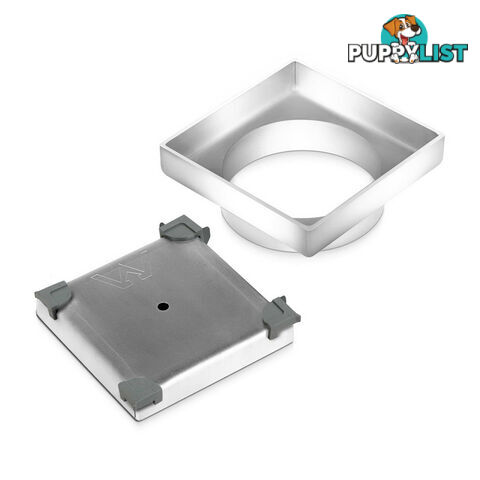 Square Stainless Steel Shower Grate Drain Floor Bathroom 95mm Depth