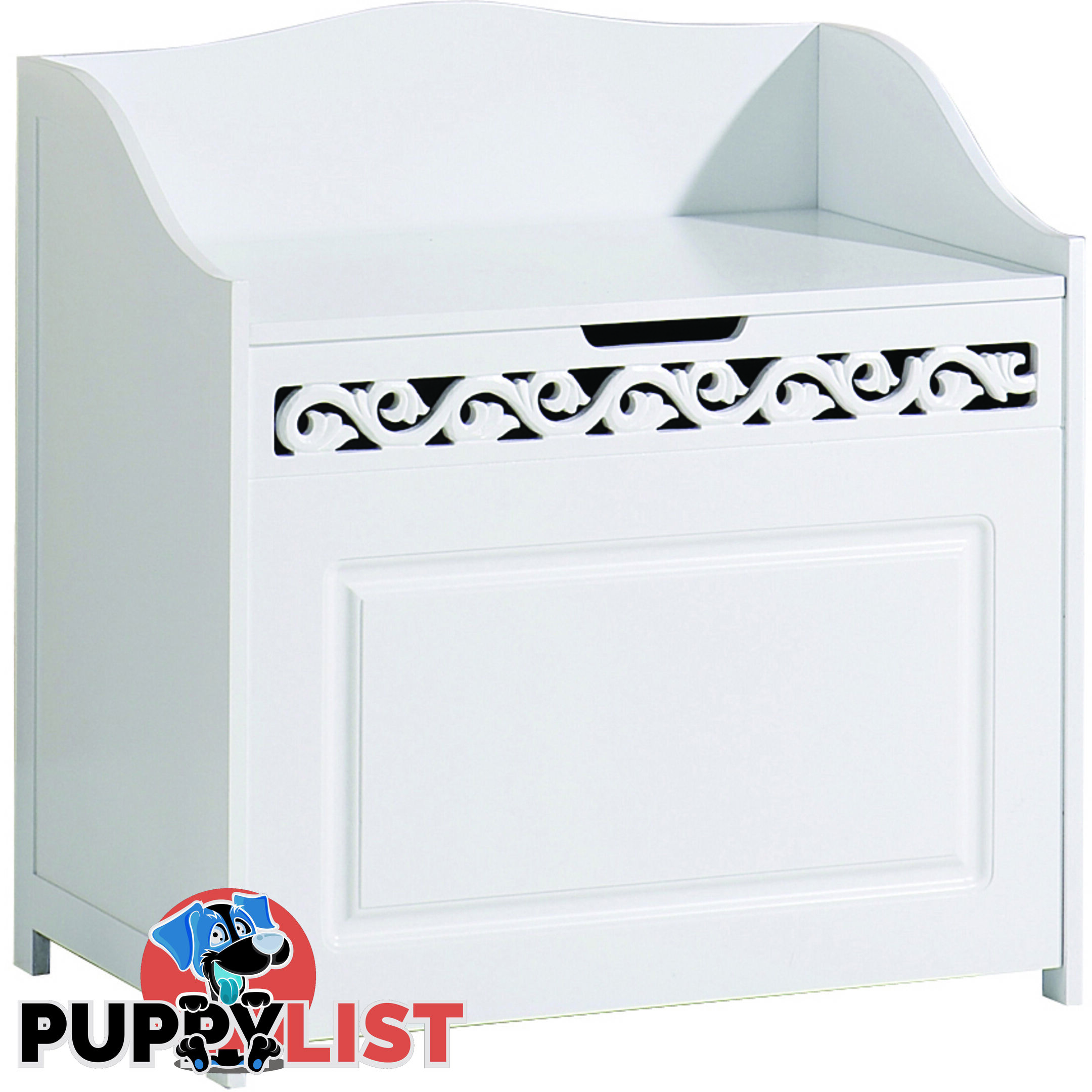 Lure Floor Hamper in WHITE